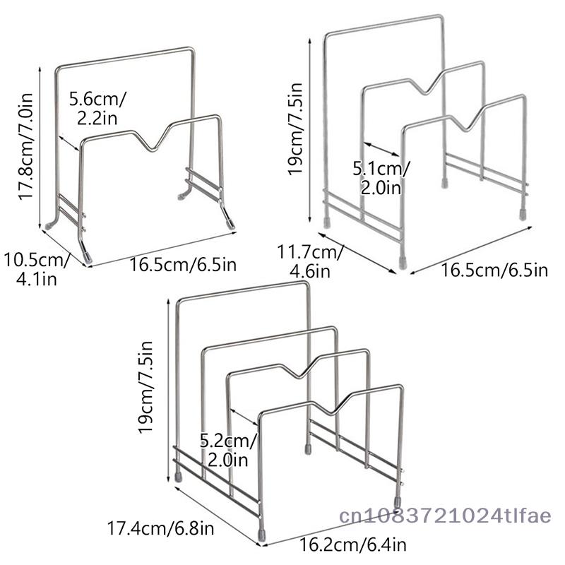 Multi Layer Rack Shelf Stand Space Saving Rustproof Cutting Board Practical Kitchen Organizer Pot Lid Holder Iron Art Home