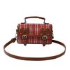 Korean ins small bag women 2025 new retro plaid portable pillow bag niche texture commuter messenger bag