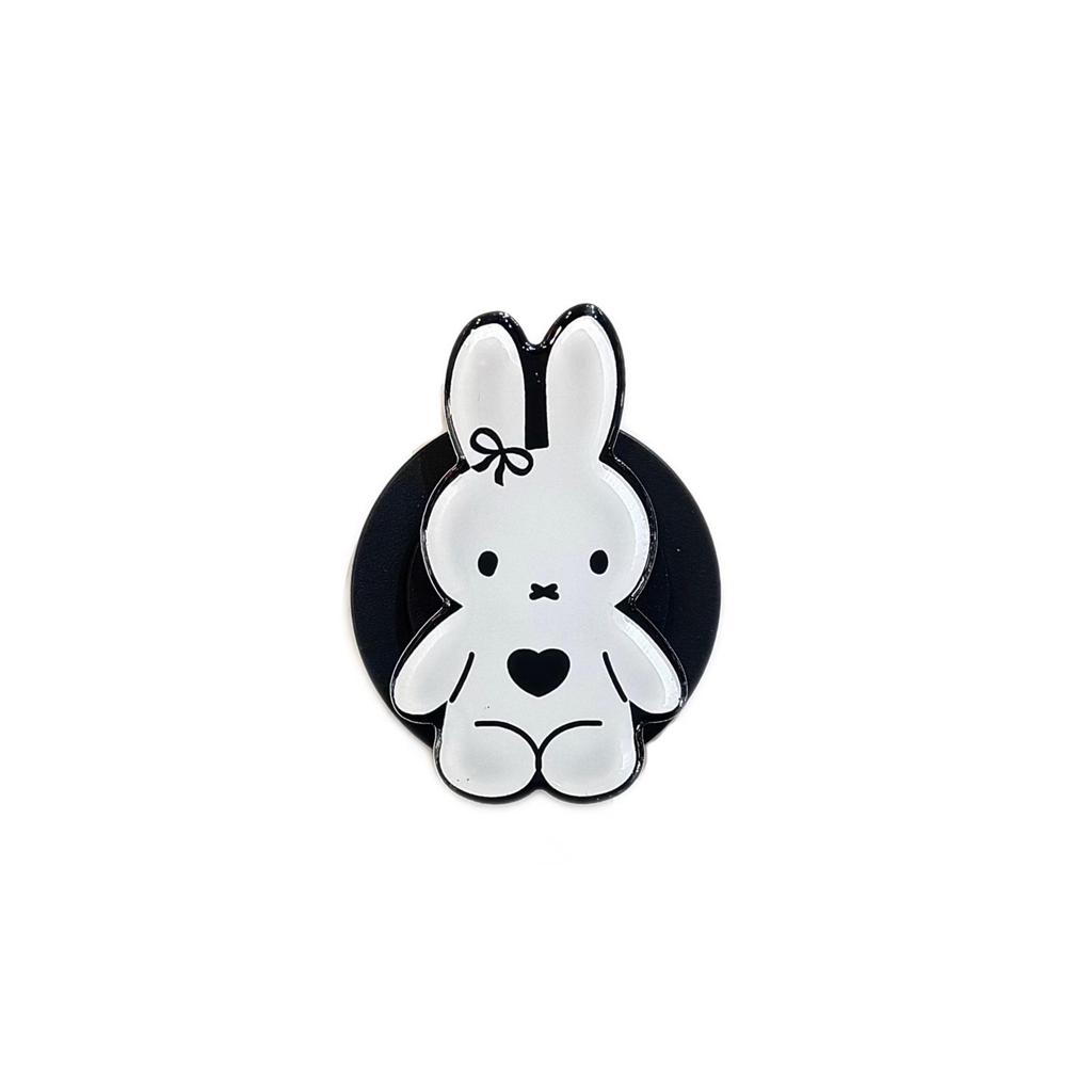 Trendy Miffy Magnetic Anti-Drop Phone Case for iPhone 17/16 Pro Max - Grey/White