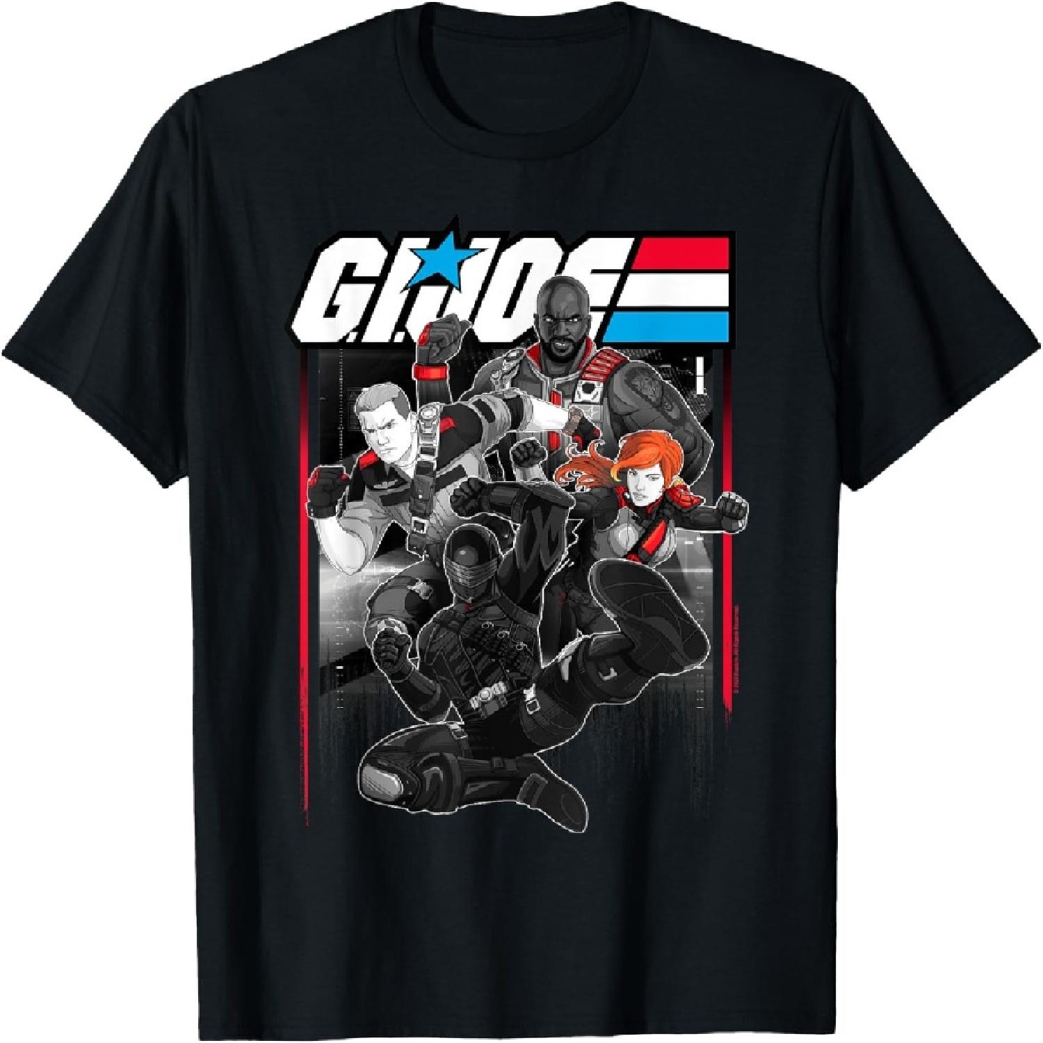 

G.I. Joe Group Shot Action Pose Comic Panel T-Shirt XXXXXL чёрный