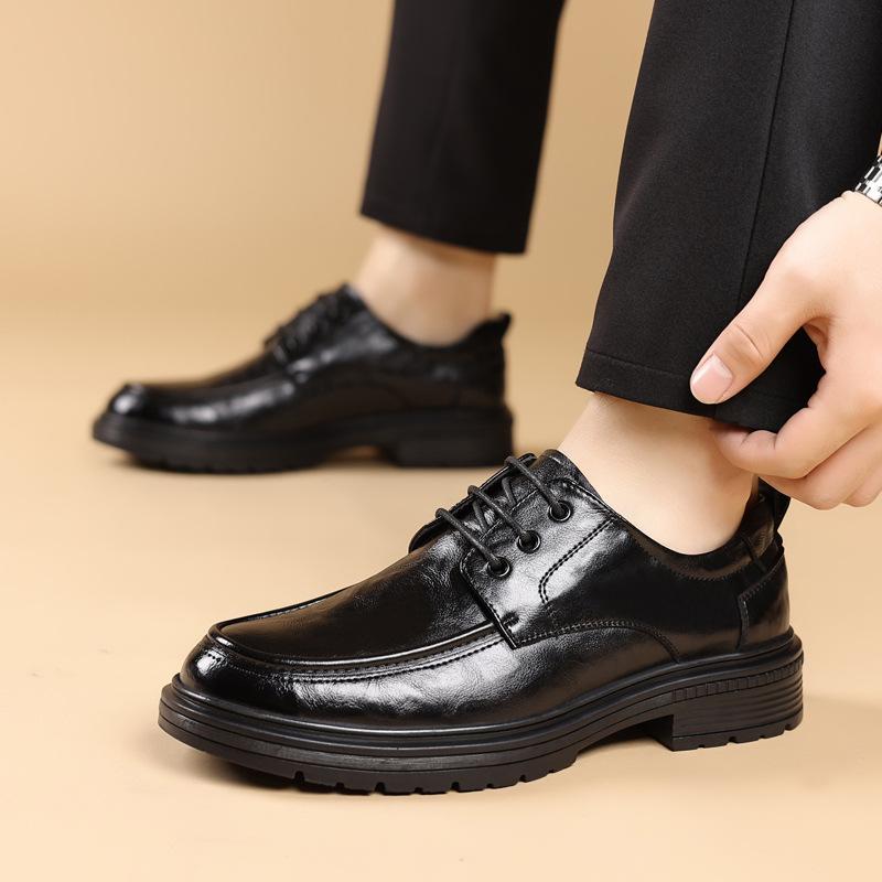 Spring and Autumn Men's Leather Shoes Men's Business Dress Suit Matching Men's Leather Shoes Breathable Leather Shoes