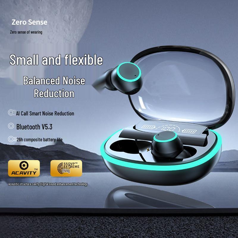 T65 Wireless Bluetooth Earphones: Long Battery, Dual-Ear Noise Reduction, Sports Stereo.