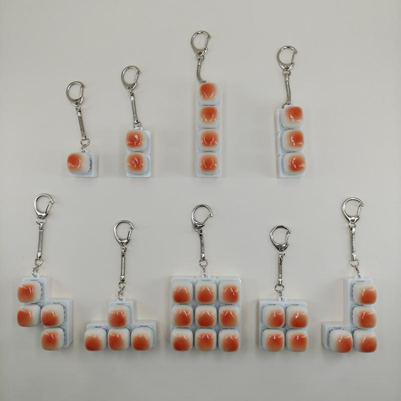 Relaxing Caramel Bread Design Fidget Keychain Diy Keyboard Keycap Finger Keyboard Cap Relief Stress Pass The Time Clicker Adult