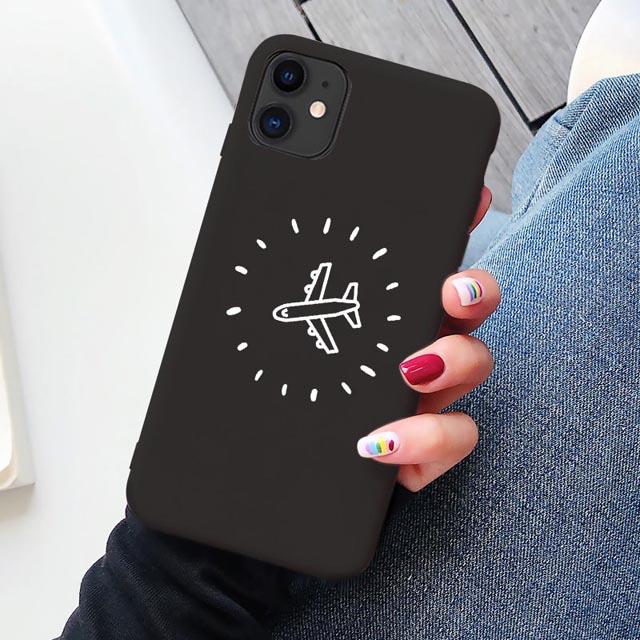 Luxury World Map Travel phone Case For iPhone XR XS Max X XS 12 11 13 Pro max SE 2020 7 8 Plus Silicone Soft airplane Cover