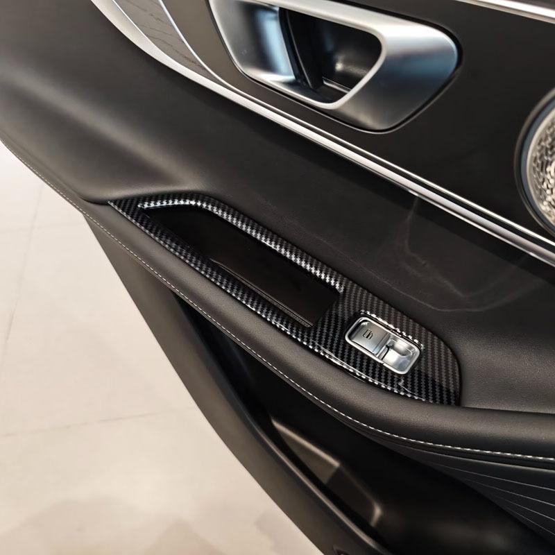 Für Chery Omoda 5 C5 2024 Zubehör ABS Carbon Auto Tür Armlehne Fensterheber Schalter Knopf Panel Abdeckung Zierleiste Aufkleber