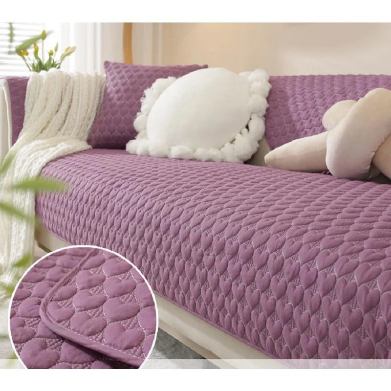 Sofa Cushion Four Seasons Universal Non-Slip Cotton Cushion Living Room Combination Sofa Cover Thickened Furniture Protective