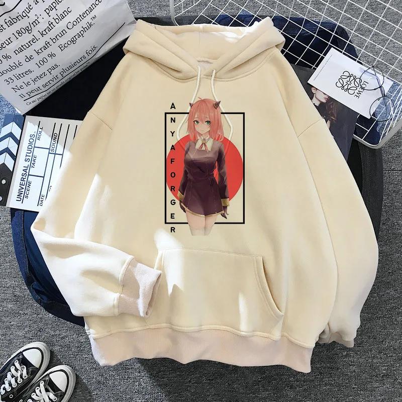 SPY X FAMILY Hoodie Anya Forger Harajuku Kawaii Manga Spyxfamily Sweatshirt Hoody Casual Streetwear Anime Unisex Graphic New