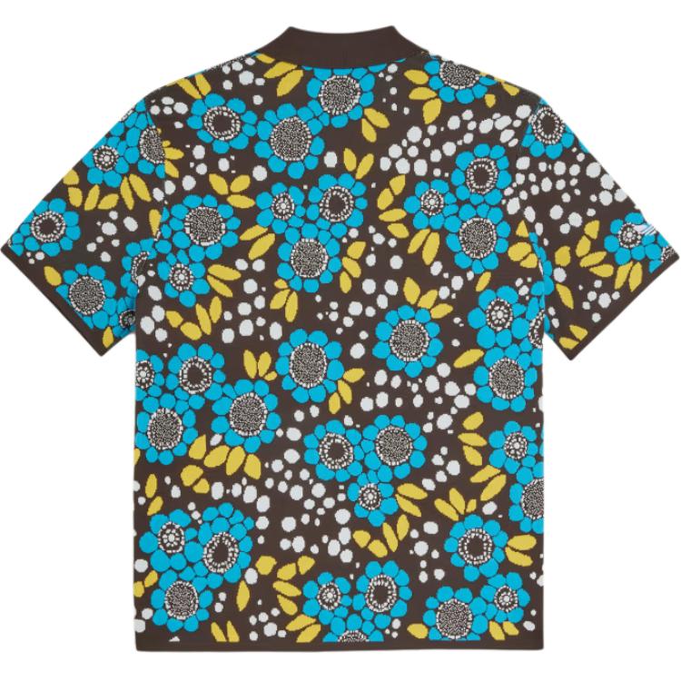 adidas x Wales Bonner Knit Floral Polo Shirt Multicolor Men Tops Multi-Color JJ2931