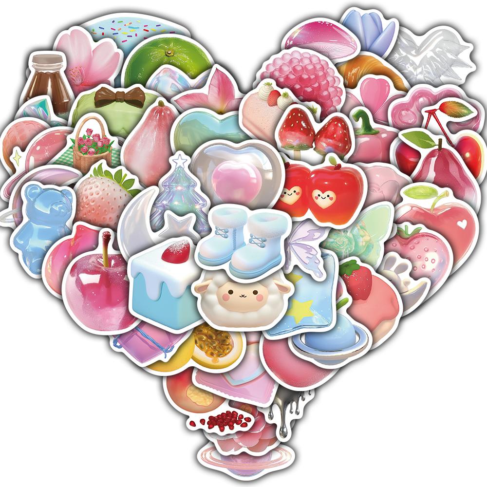 

54/108PCS 3D pattern Stickers Nostalgia Cartoon Graffiti Harajuku Phone Skateboard Laptop Bike Cool Waterproof Suitcase Sticker