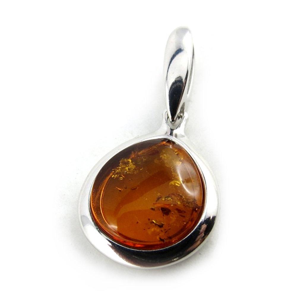 Les Trésors De Lily [N2183] - Silver Pendant 'Inspiration' Amber (rhodium-plated) - 19x15 Mm