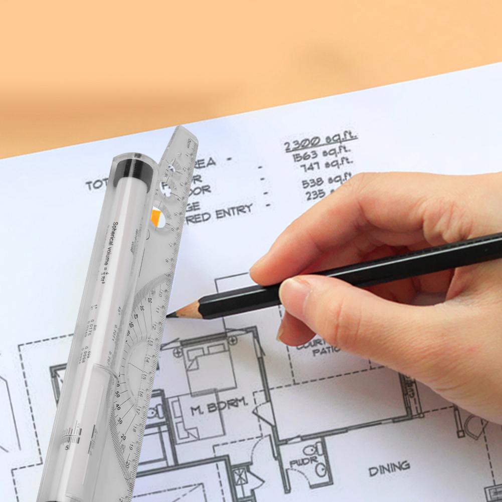 Parallel Roll Ruler Drawing Drafting Type Angle Ruler Art Measurement Tool 30cm Length