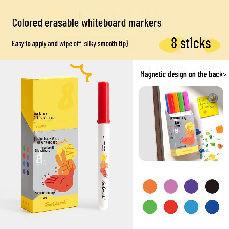 Touchmark Non-Toxic Large Capacity Whiteboard Marker - Easy to Erase for Children & Teachers.