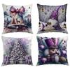 New Home Decoration Pillow Cover Living Room Polyester Christmas Elf Christmas Sofa Pillow Cover