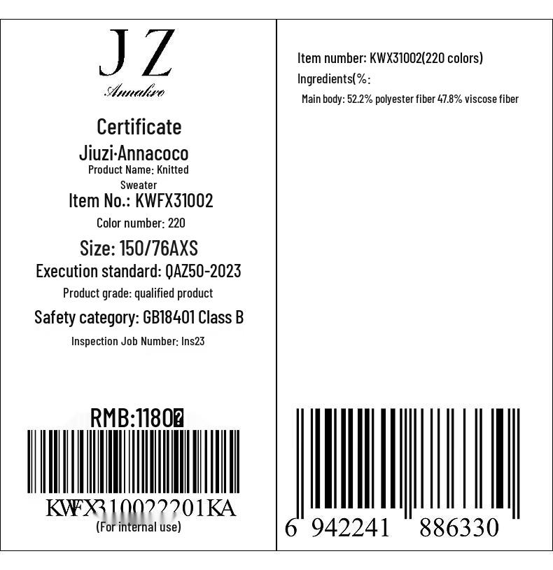 JUZI Annakao Women's Gradient Stripe Knit Long-Sleeve Cover-up