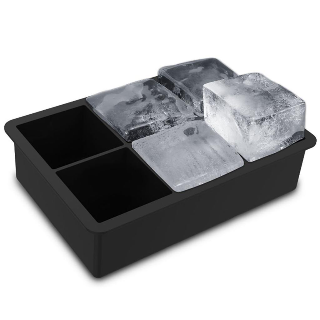 Ice Tray Ice Cube Ball Maker Mold Silicone Box Easy Release with Lid for Bar Home