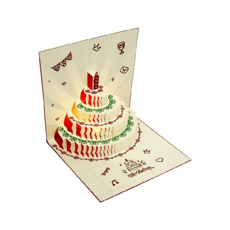 Birthday Celebration 3D Card with Builts In Lights and Melodies Festival Atmosphere Card Musical Greeting Card for Kids
