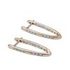 V-Shaped Micro-inlaid Zircon Women's Ear Clip Earrings