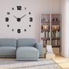 3D DIY Luminous Dial Drill-Free Acrylic Frameless Silent Wall Clock With Number Stickers For Living Room Office Bedroom Modern