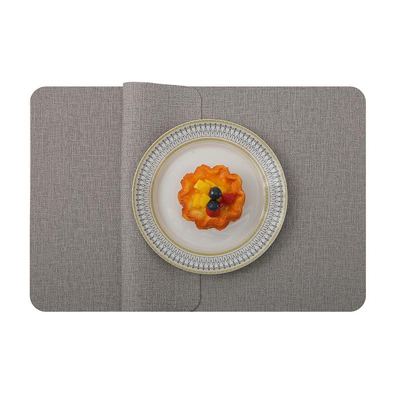Nordic Style Explosive PU Leather Cloth Pattern Placemat Waterproof, Oil-proof and High Temperature Resistant, Easy To Clean, a Must for Hotels