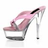 15Cm high heel crystal ribs rhinestone chain art photography casual cool slippers