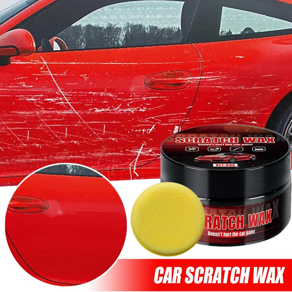 Car Scratch Repair Wax Easily Repair Paint Scratches Wax with Sponge Long-Lasting Auto Polish & Paint Restorer Car Paint Deep