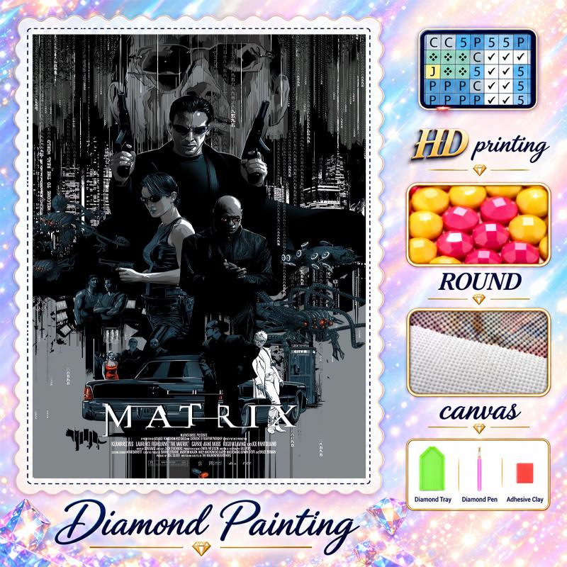 The Matrix Diamond Painting Kit 5D Full Drill DIY Diamond Mosaic Wall Art Home Decor