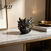 Gothic Interior Decorations Resin Animal Head Sculpture, Guardian Dragon/Lion/Owl/Wolf Statues, Modern Cabinet Display Pieces Figurine for Bookshelf