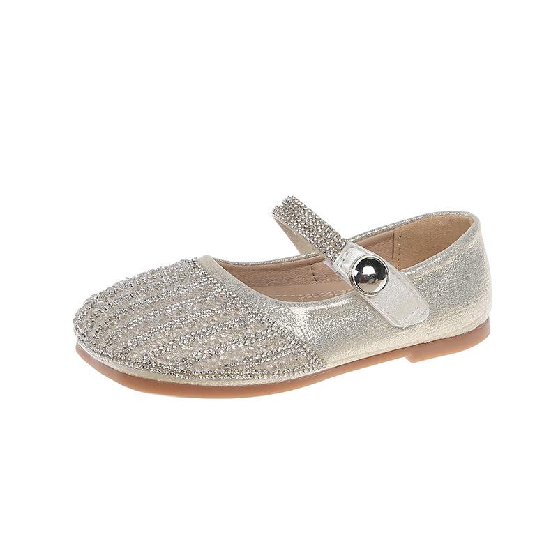 Children Princess Shoes Spring New Girl Shoe Rhinestone Girl Leather Shoe Kids Shoes Stylish Girl Single Shoes