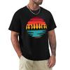 Chess Sunset Beach Vintage Chess Board Game Lovers Gift TShirt Blue Archive New Edition Mens Cotton Tshirt