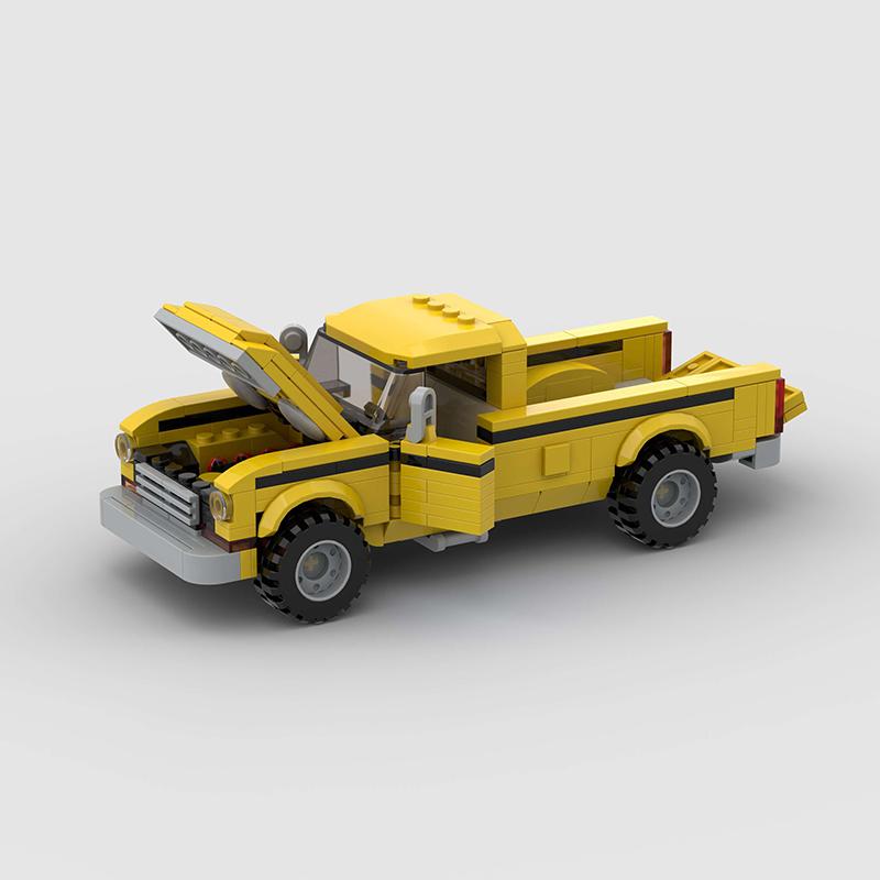 City Sports Racing Car F 250 MOC Pickup Truck Building Blocks Technique Carrier Vehicle Famous Racers Toys Kids