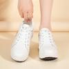 Women's Sneakers Height Increase White Leather Platform Casual Simple Thick Sole Elevator Shake Shoes for Students