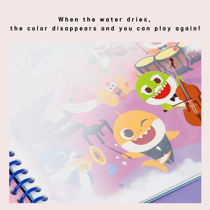 Certificate KC – Cărți de desenat cu apă Pinkfong  (Dino / Baby Shark / Pinkfong) 4 Opțiuni