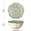 Yangge Ceramic Moroccan Style 4-inch Rose Snack Dish Set (5 Pieces)