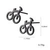Golden Black Stainless Steel Stud Earrings Set Musical Evil Eye Bike Small Bell Carrot No Yes Earring Gift for Women