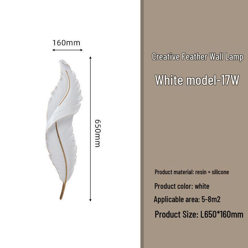 Luxury Creative Feather Wall Lamp for Living Room, Bedroom, and Bedside