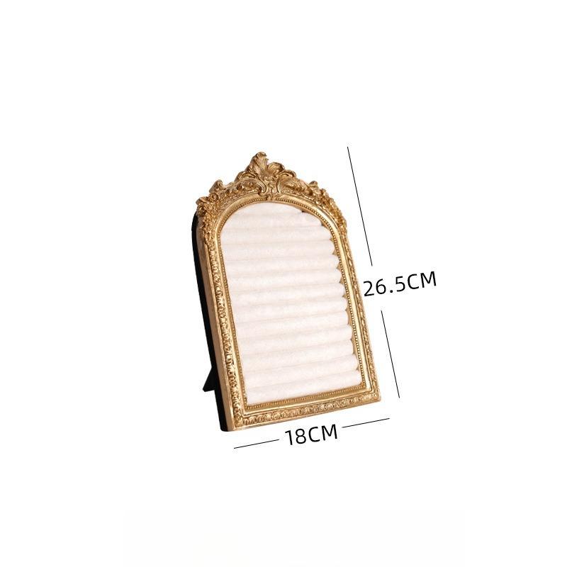 

Подставка для демонстрации ювелирных изделий в стиле винтажной фоторамки, домашняя стойка для колец и сережек, декоративный органайзер для колец и сережек белый