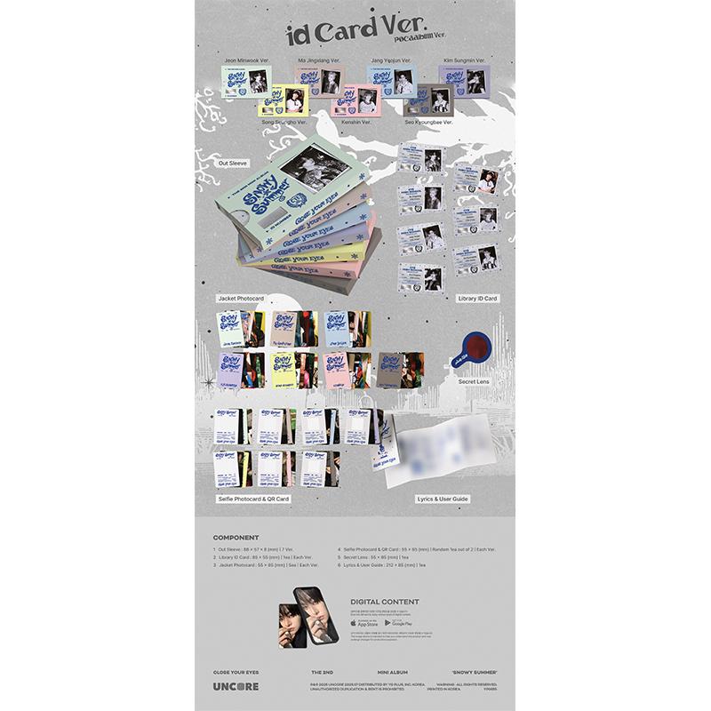 [Vorbestellung] CLOSE YOUR EYES - Mini-Album 2. [Snowy Summer] ID-Card-Version (POCAALBUM)(Online-Vorteil)