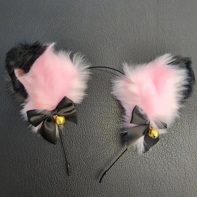 Women's Costume Fur Pink Cat Ear Headband