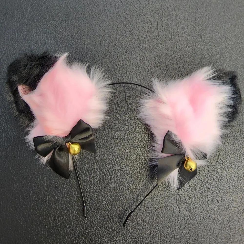 Women s Costume Fur Pink Cat Ear Headband