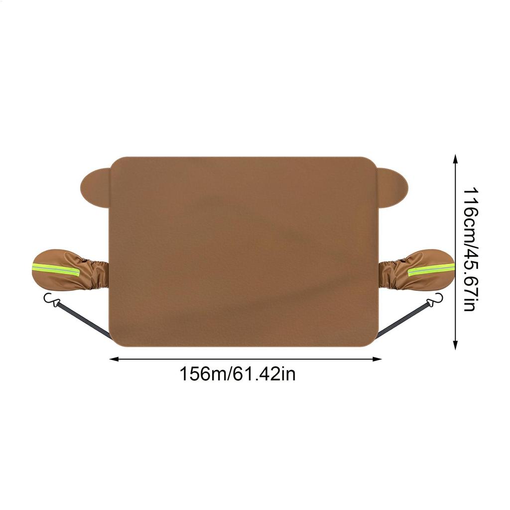 Car Snow Cover Waterproof PU Leather Dustproof Auto Exterior Supplies Windshield Snow And Ice Cover For Sedans Winter Summer