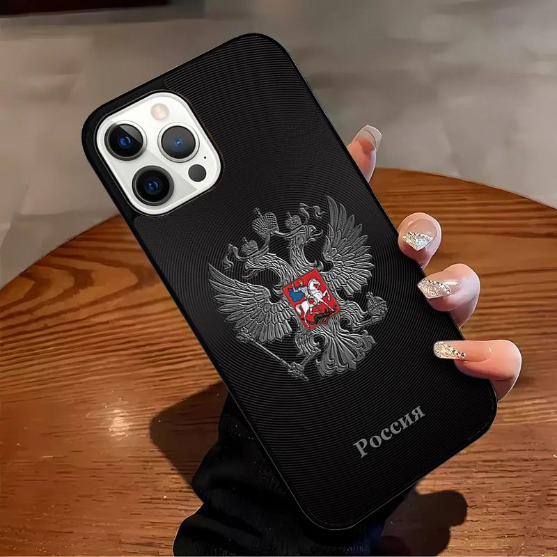 Russia Russian Coat Of Arms Phone Case For iPhone 17 Air 16 15 14 13 12 11 Pro Max Max Plus Bumper Case Cover