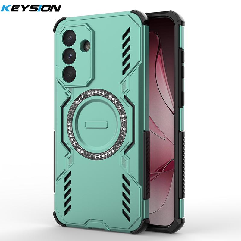 KEYSION Hollow Heat Dissipation Case for Samsung A57 5G A37 Magnetic Cooling Shockproof Phone Back Cover for Galaxy A37 A57 5G