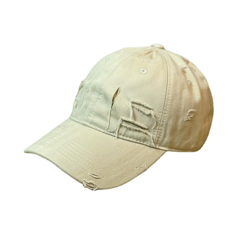 Distressed Hole In The Wall Baseball Hats for Men and Women Trendy Personalized and Versatile Soft Top Lightweight Cap