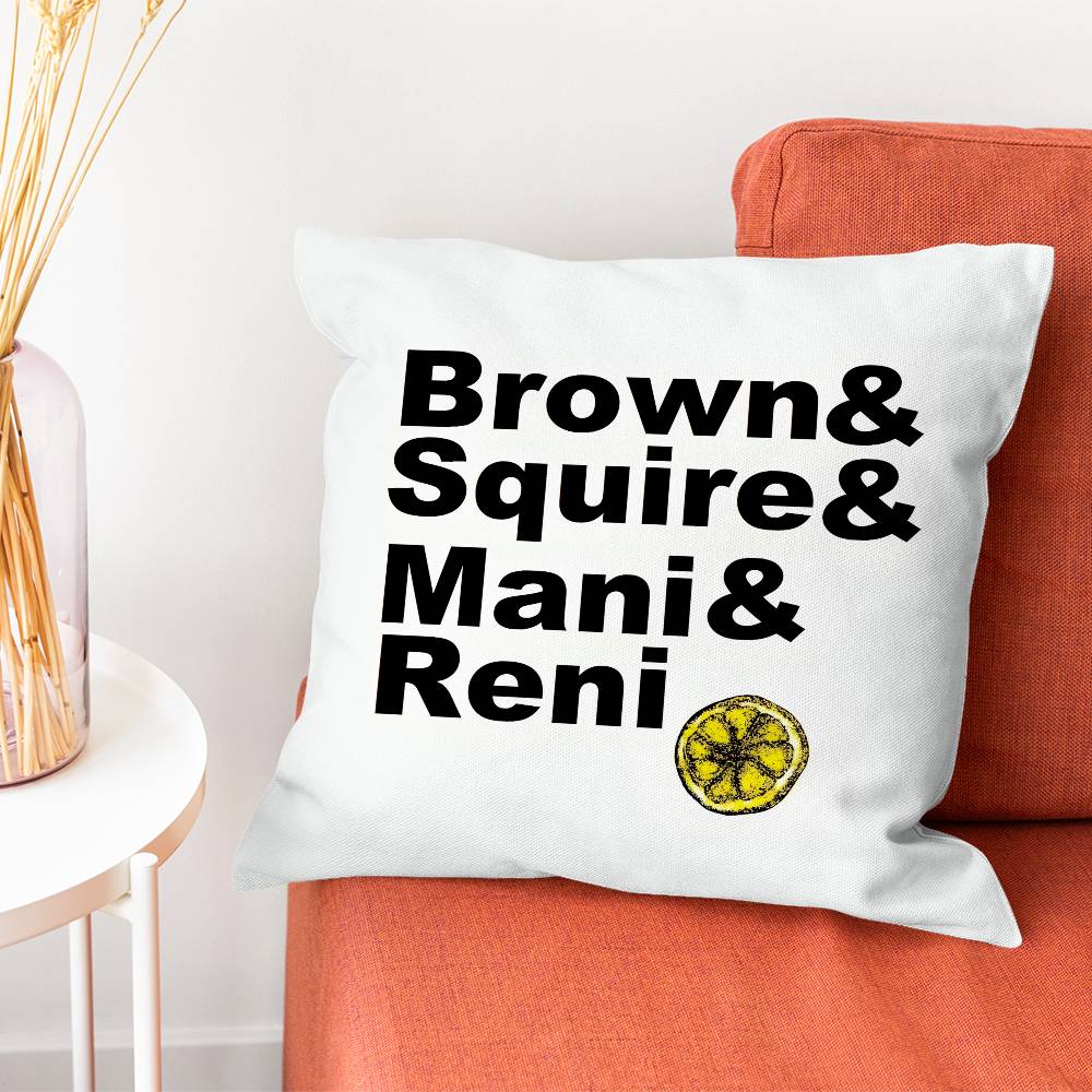 The SStone Roses Band Pillow Case Silky Short Plush With Invisible Zipper Dustproof Sofa Cushion Cover For Home Decor