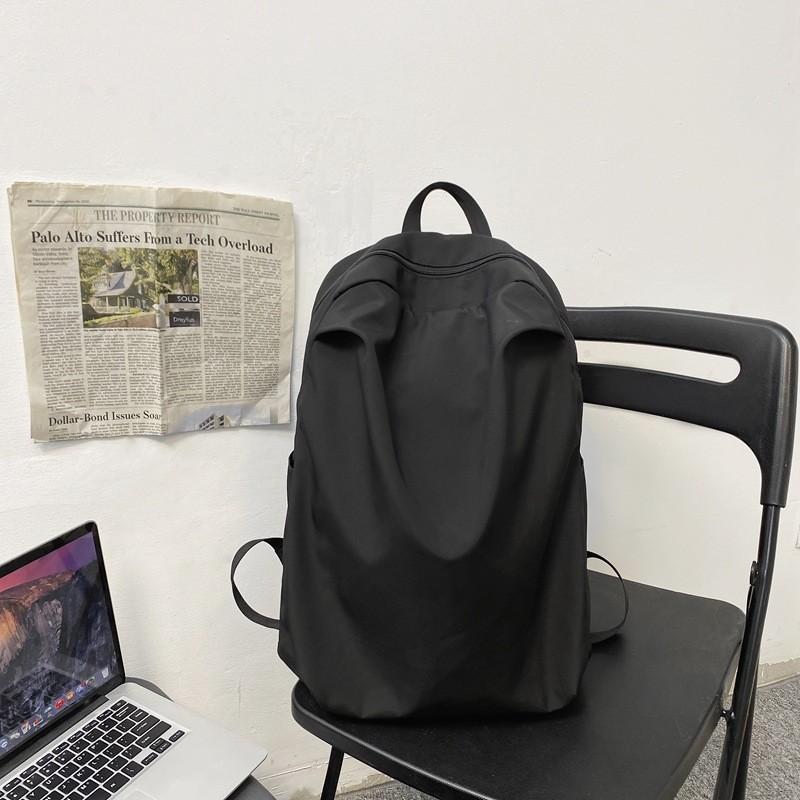 Simple Solid Color Large Capacity Student Leisure Backpack For Use Daily