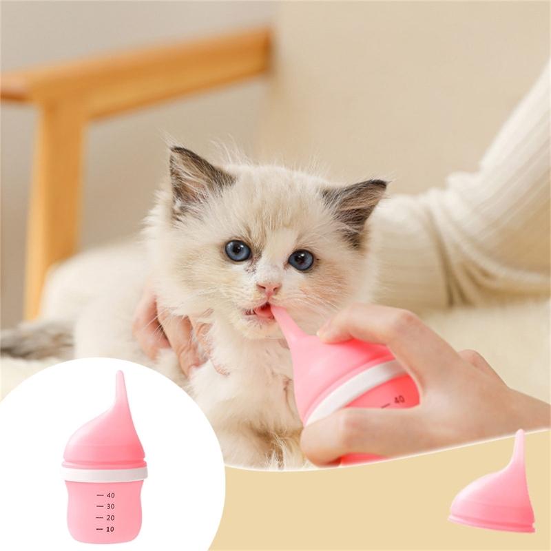 Nursing For Kittens Durable Pet Feeding Bottles Safe Silicones Control Anti Choke Milk Dispenser