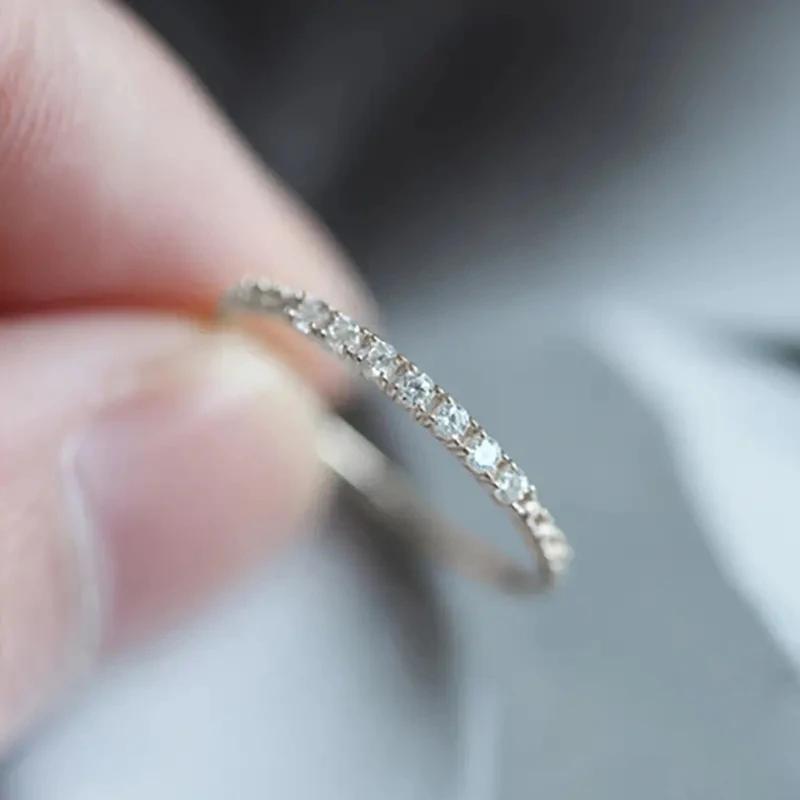 

Huitan Simple Style Women Rings Copper Color/Gold Color with Shiny CZ Trendy Accesssories Wedding Daily Party Versatile Zircon 6