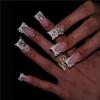 24 Sweet Gentle Butterfly Heart Rhinestone Wearable Nails - Stylish Ins Design
