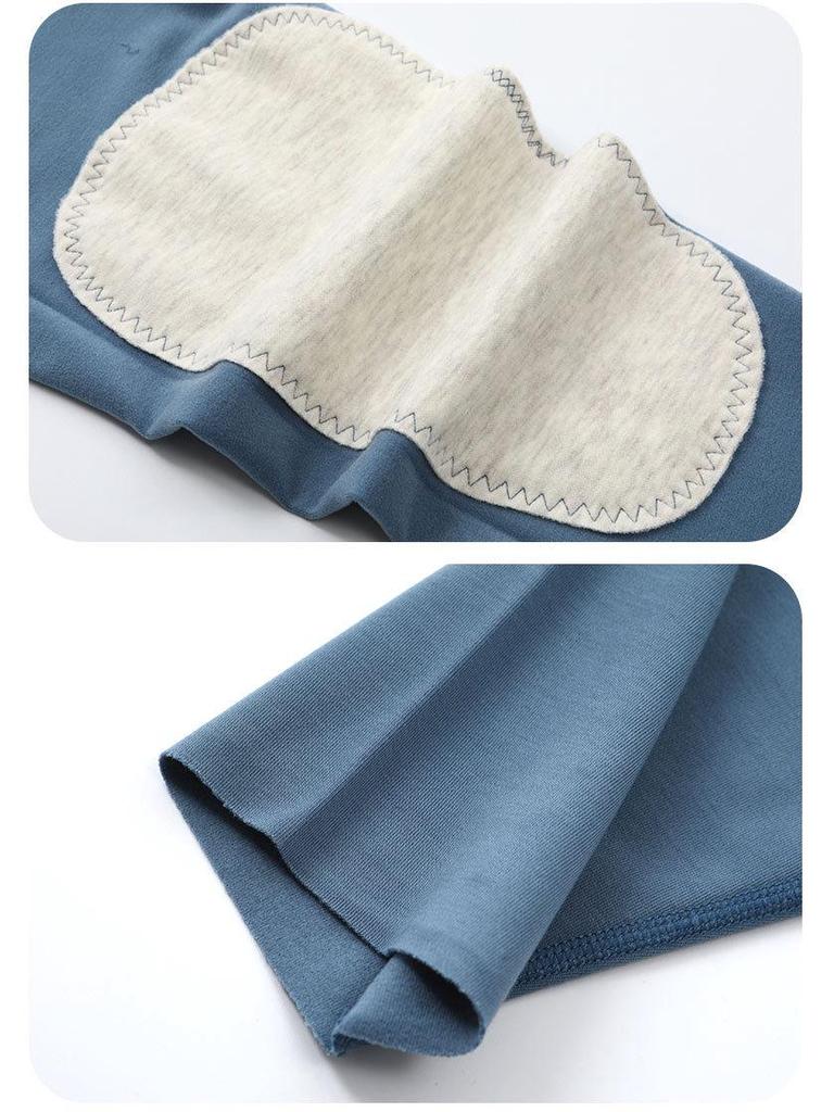 Men's Cashmere Silk Velvet Thermal Pants with Knee Pads