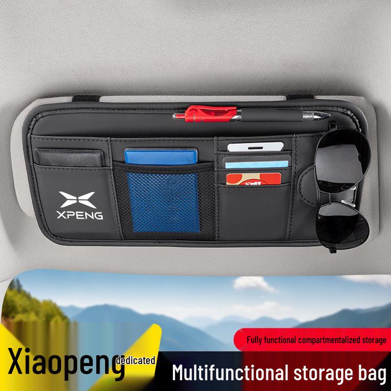 Sun Visor Glasses and Card Clip Storage for XPeng P5, P7, G3, G9 BETA N5 Cars